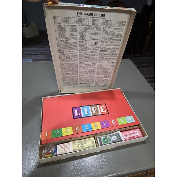 The Game of LIFE, Complete & in Original Box - 100th  1960\'s Original Life Game, Milton Bradley 100th Anniversary, Complete!